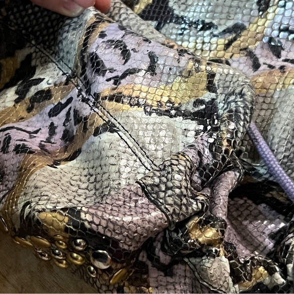 COACH POPPY EMBOSSED EXOTIC XL SPOTLIGHT 15329 Python Print Bag 15329 - Picture 7 of 9